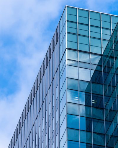 beautiful architecture office business building with glass window shape scaled