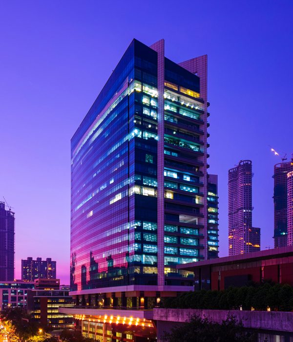 glassclad skyscrapers central mumbai reflecting sunset hues blue hour scaled